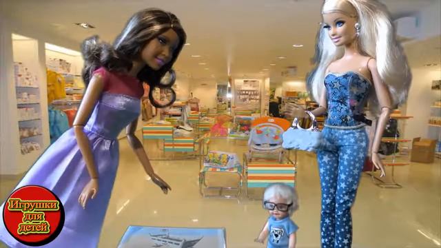 Сериал Барби 2016, Барби в дестком магазине покупает кроватку для ребенка Золушки смотреть онлайн