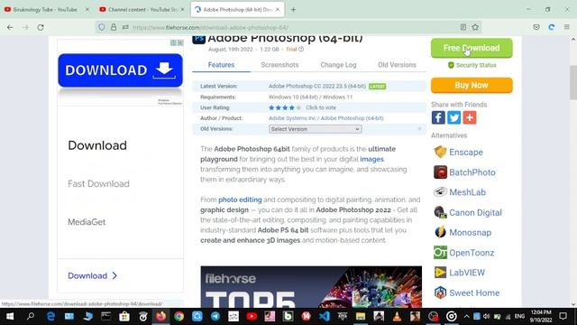 HOW TO DOWNLOAD ADOBE PHOTOSHOP 2022#abyssiniyagmaer#Adobe#tech смотреть онлайн
