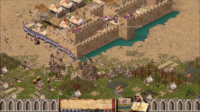 SALADIN LIONHEART PIG VS EMIR SULTAN MARSHALL | Stronghold Crusader Ai Battle | aggressive Ai смотреть онлайн