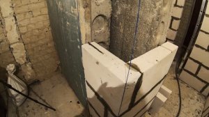 Необычная перегородка своими руками из ПЕНОБЛОКА!!!