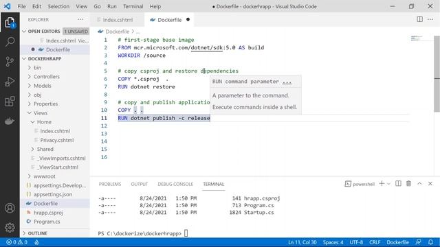 Dockerize ASP.NET Core Application | Part 12 | Docker شرح смотреть онлайн