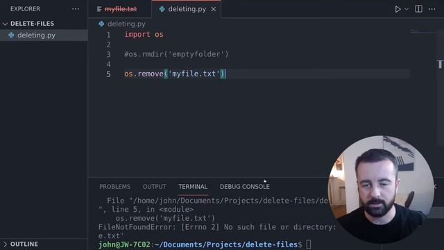 How to delete a file in Python – Python tutorial for beginners – CodeBerry Programming School смотреть онлайн