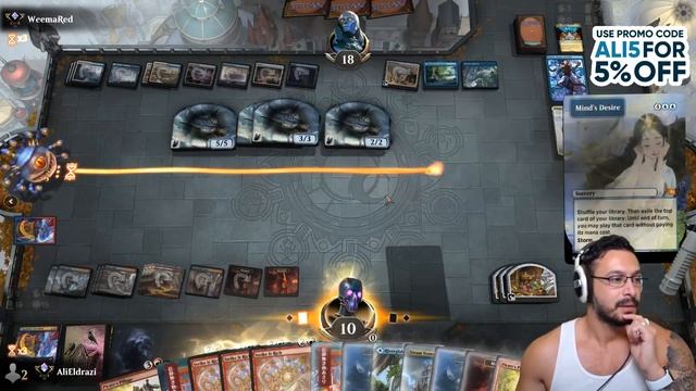 MTG Arena: Historic Mind's Desire Storm with Ali Aintrazi [Bo1 Format] смотреть онлайн