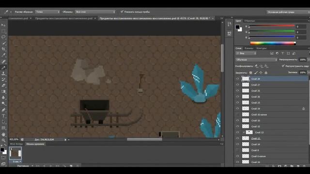 Разработка игры Dungeon Bosses - Рисуем предметы #2 смотреть онлайн
