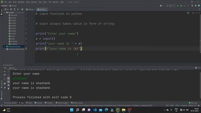 Input Function In Python | Python Course | Video - 13 смотреть онлайн