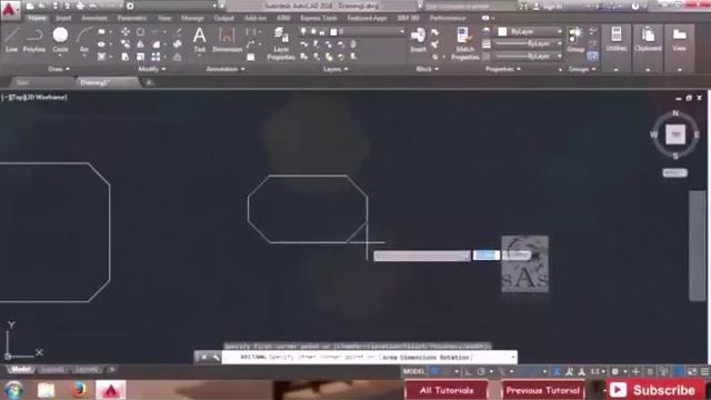 Autocad 2016 Tutorial for Beginners 12 How to draw a Rectangle смотреть онлайн