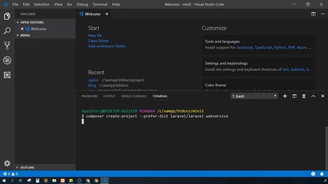 Laravel5.8 Install Composer & Laravel (1/4) смотреть онлайн