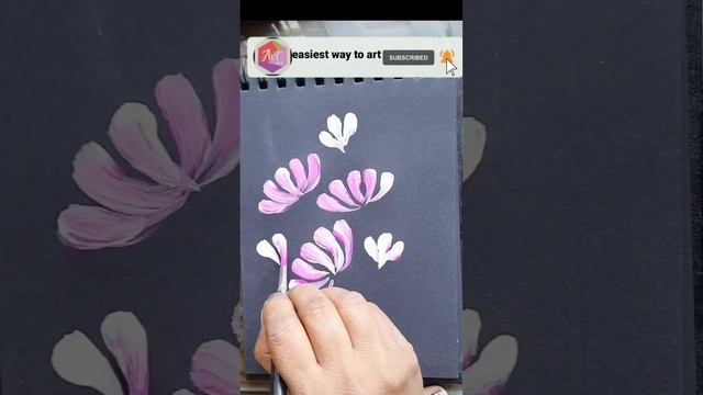 Acrylic Painting | Flowers | Flowers Painting With One Stroke