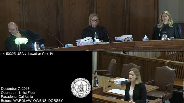 14-50325 USA v. Lewellyn Cox, IV смотреть онлайн