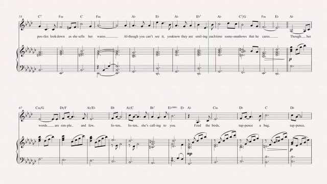 Cornet - Feed the Birds - Mary Poppins - Sheet Music, Chords, & Vocals смотреть онлайн