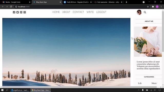 React Blog Website Design Tutorial | React UI Full Course for Beginners смотреть онлайн