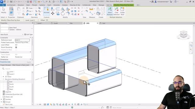 Massing in Revit Tutorial: Fillet House смотреть онлайн