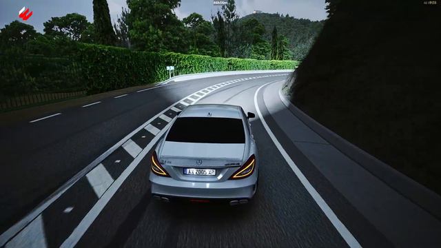 звук мотора CLS63 AMG, и музыка, Assetto Corsa смотреть онлайн