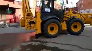 Демонстрация работы крабовый ход! Экскаватора-погрузчика LiuGong CLG777A-S Часть 1.mp4