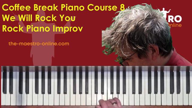 8f Piano Improv | We Will Rock You Piano Cover | Coffee Break Piano Course смотреть онлайн