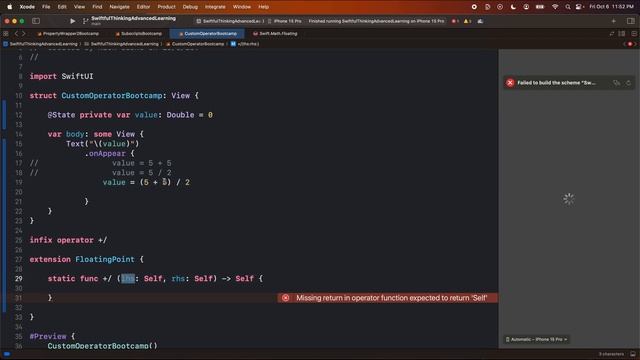 How to create custom Operators in Swift | Advanced Learning #33 смотреть онлайн