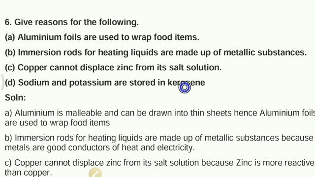 Cbse/Ncert class 8 science chapter 4 Part 6 METALS & NONMETALS : EXERCISE SOLUTIONS by Hemant sir смотреть онлайн