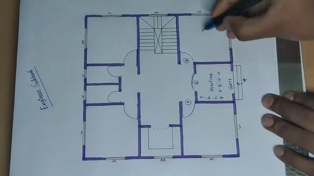 32 X 32 House Plan II 4 Bhk House Plan II 32x32 Ghar Ka Naksha II 32x32 House Design