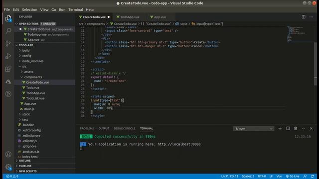 #2 Vue js todo app tutorial | Vue js tutorials for beginners | Form Inputs | Event Handling in Vuej смотреть онлайн