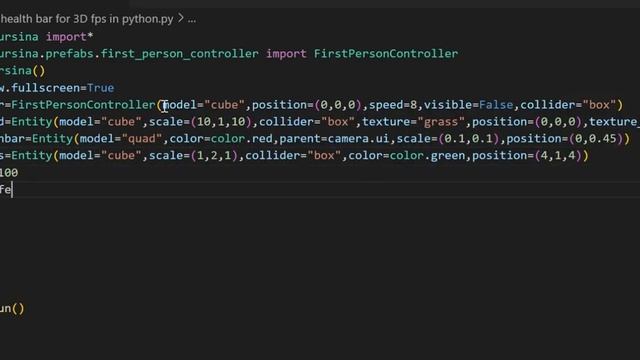 Make an health bar for 3D fps game in python смотреть онлайн