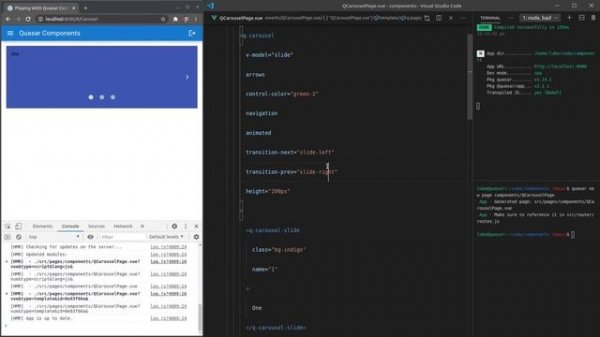 Quasar Components - Carousel (API)