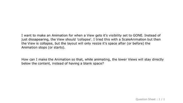 Android : How do I animate View.setVisibility(GONE) смотреть онлайн