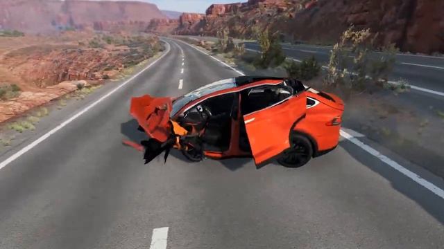 BMW vs Tesla crash test смотреть онлайн