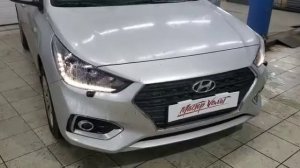 Hyundai Solaris установка омывателя фар и подогрева омывающей жидкости в "Мастер Вольт" г. Ижевск