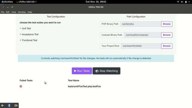 Chittu TDD kit for codeception testing framework PHP смотреть онлайн