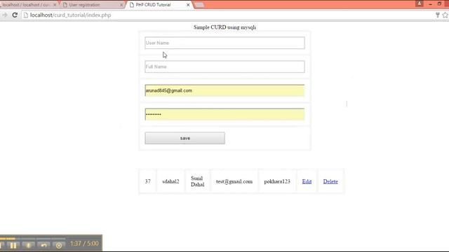 Create, Update, Retrieve and Delete (CURD) System USING PHP MYSQLI смотреть онлайн