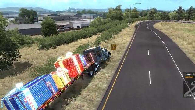 American Truck Simulator | Блокировка ВКЛ, газ в пол и дети без подарков не останутся! смотреть онлайн