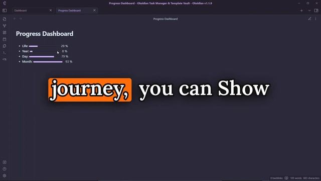 How to Create a Life Progress Dashboard in Obsidian смотреть онлайн