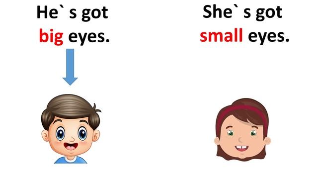 Части лица на английском| MY FACE I`ve got. He`s got. She`s got. Big/Small. Буквы J/K/L смотреть онлайн