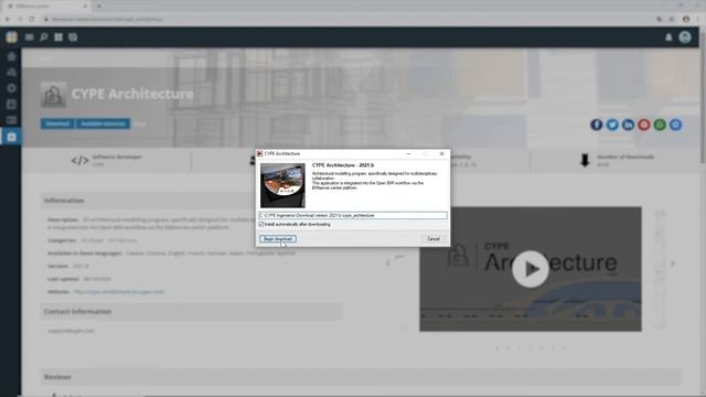 CYPE Architecture: download and installation смотреть онлайн