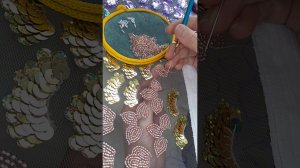 Вышивка люневильским крючком. Тамбурная техника. Лепесток из бисера.