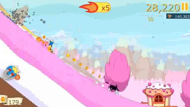 Обзор на игру Ski safari:Adventure time смотреть онлайн