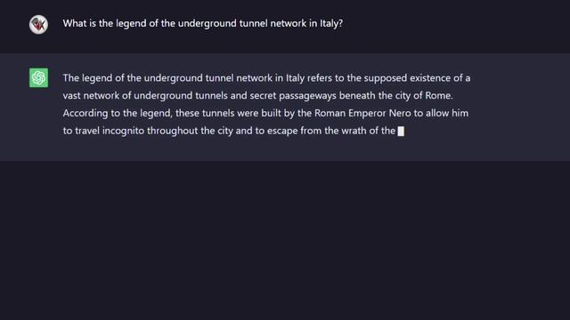 CHAT GPT - DIALOG 34 : TUNNELS IN ITALY смотреть онлайн