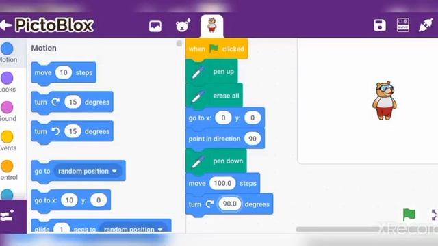 How to make Rectangle on PictoBlox смотреть онлайн