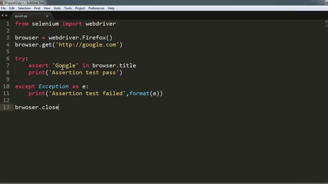 Assert Page Title in Python Selenium смотреть онлайн