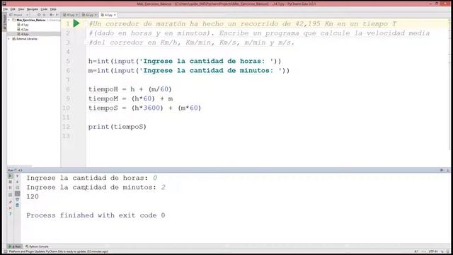 #13 [Python] – Velocidad media en Km/h, Km/min, Km/s, m/min y m/s смотреть онлайн