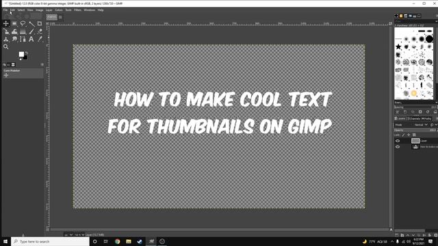 How to make Cool text for Thumbnails on GIMP смотреть онлайн