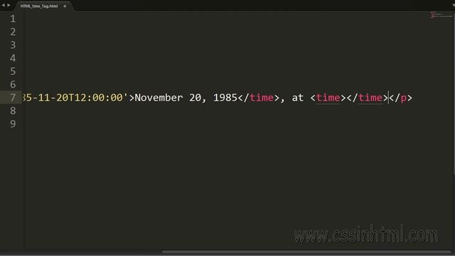 HTML time Tag смотреть онлайн