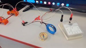 Наблюдение магнитного поля катушки с током