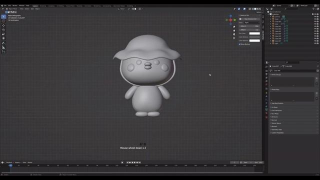 How to make a cute 3D character - 3D duck character modeling - Blender 3D beginner tutorial смотреть онлайн