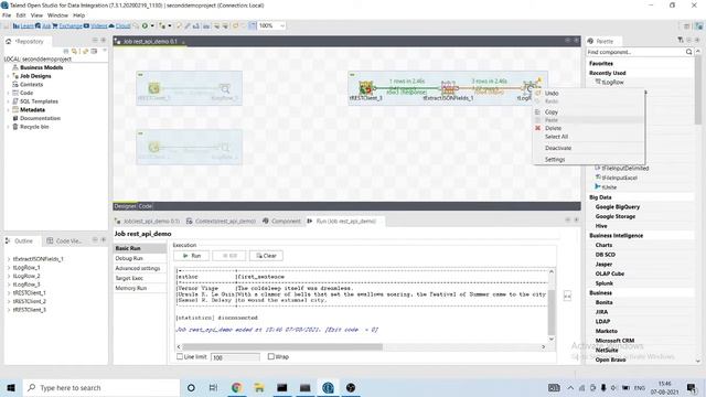 Using tExtractJsonField component of Talend #Talend #ETL #tExtractJsonField #tRESTClient смотреть онлайн