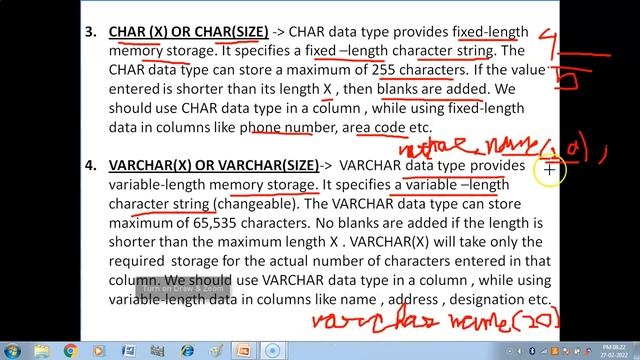 Structured Query Language | SQL Datatypes | Difference between Char & Varchar Datatype | CUET-CS/IP смотреть онлайн