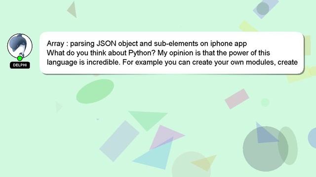 Array : parsing JSON object and sub-elements on iphone app смотреть онлайн