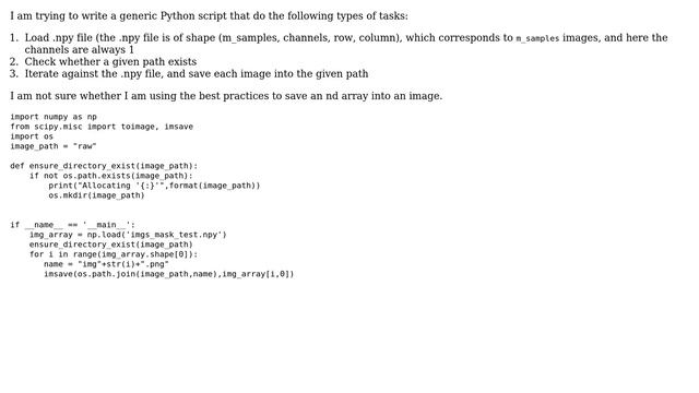 Code Review: Python script to store nd array into images смотреть онлайн