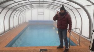 Уличный бассейн PoolSar 8 на 3,5 метра  Эксплуатация в зимний период с электроподогревом