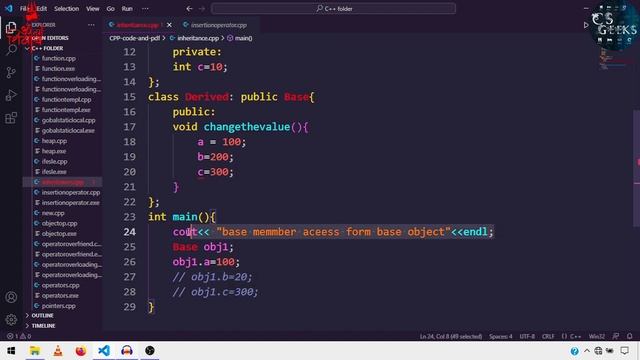 C++ Class#51:--Access Specifiers(Public, Private & Protected) in Derived Class & Object смотреть онлайн